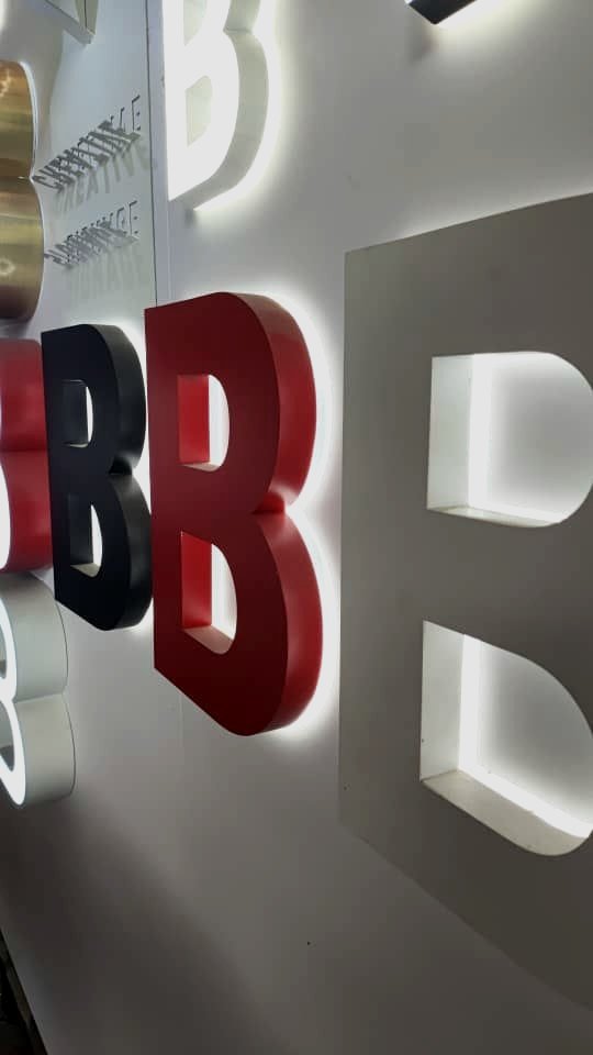 Mini acrylic illuminated letters
